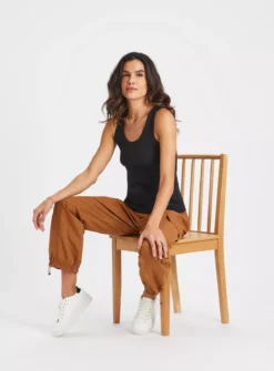 Black Classic Ribbed Vest Top 18 -Cheap Zest Garb Store tuc143877096 Black R Z002A