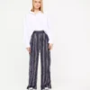 Navy Stripe Wide Leg Trousers 16S -Cheap Zest Garb Store tuc143889732 Navy R Z002A