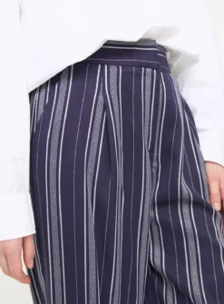 Navy Stripe Wide Leg Trousers 16S -Cheap Zest Garb Store tuc143889732 Navy R Z003A