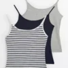 Plain & Stripe Cami Vest Tops 3 Pack 22 1 Plain & Stripe Cami Vest Tops 3 Pack 22 -Cheap Zest Garb Store tuc143900153 Multi20Coloured R Z001A