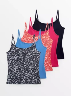 Bright Cami Vest Tops 5 Pack 24 -Cheap Zest Garb Store tuc143900663 Multi20Coloured R Z001A
