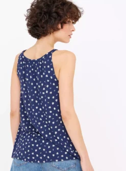 Navy Floral Print A-Line Vest Top 22