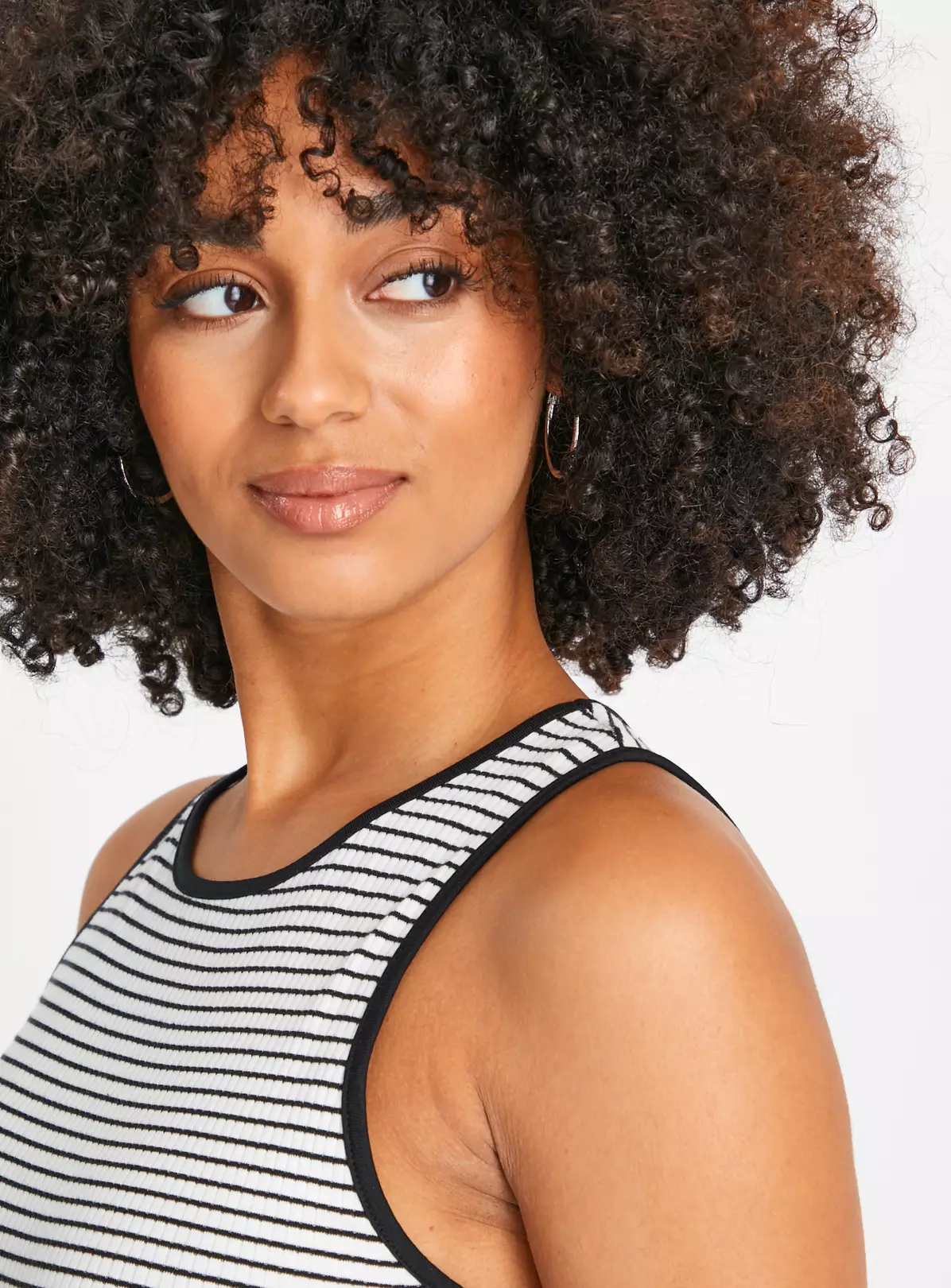 White Ribbed Stripe Vest Top 16 3 White Ribbed Stripe Vest Top 16