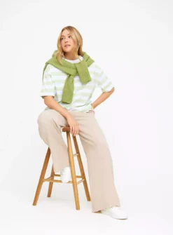 Sage Green Stripe Boxy T-Shirt 16 -Cheap Zest Garb Store tuc143908471 Green R Z002A