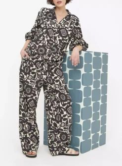 Tu X Scion Monochrome Kukkia Wide Leg Trousers 18
