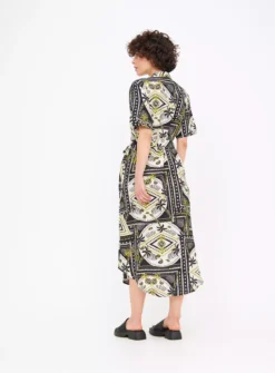 Resort Palm Print Midaxi Shirt Dress 24R -Cheap Zest Garb Store tuc143938266 Multi20Coloured R Z004A