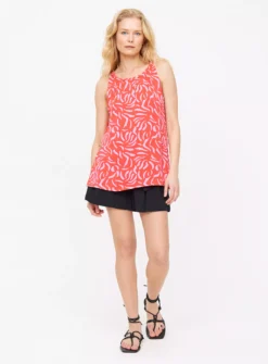 Coral Mark Making Print Vest Top12