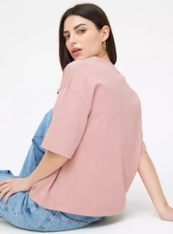 Dusky Pink Malibu Boxy T-Shirt 22 -Cheap Zest Garb Store tuc143964595 Pink R Z004A