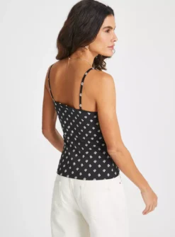 Plain & Polka Dot Cami Vest Tops 5 Pack 22
