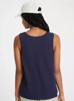Navy Relaxed Fit Slub Vest Top 20