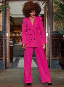 SOSANDAR Wide Leg Tuxedo Trouser 16 8 SOSANDAR Wide Leg Tuxedo Trouser 16 -Cheap Zest Garb Store tuc144029267 Pink R Z004A