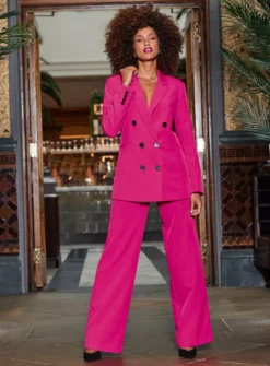 SOSANDAR Wide Leg Tuxedo Trouser 16 10 SOSANDAR Wide Leg Tuxedo Trouser 16 -Cheap Zest Garb Store tuc144029267 Pink R Z005A