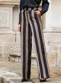 SOSANDAR Satin Stripe Trouser 18 -Cheap Zest Garb Store tuc144030330 Black R Z003A