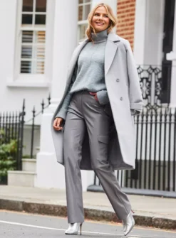 SOSANDAR Faux Leather Cargo Trouser 18 -Cheap Zest Garb Store tuc144030436 Pewter R Z001A