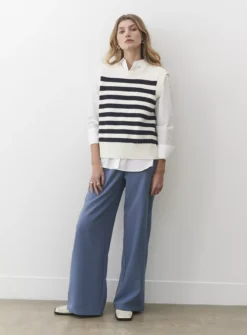 FINERY Lexi Stripe Vest 14 -Cheap Zest Garb Store tuc144050138 White R Z004A