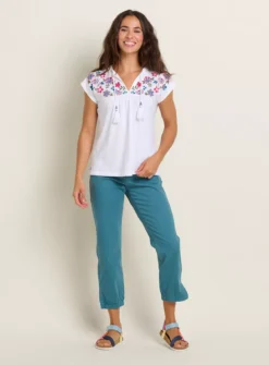 BRAKEBURN Piper Embroidered T Shirt 10 -Cheap Zest Garb Store tuc144061996 White R Z004A 1