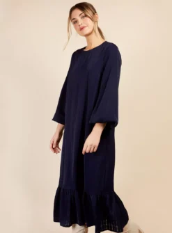 VOGUE WILLIAMS Navy Pephem Midaxi 14