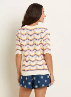 BRAKEBURN Rainbow Wave Knitted Tee 12