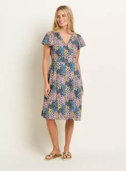 BRAKEBURN Wildflower Meadow Wrap Dress 14 -Cheap Zest Garb Store tuc144065305 Multi20Coloured R Z004A