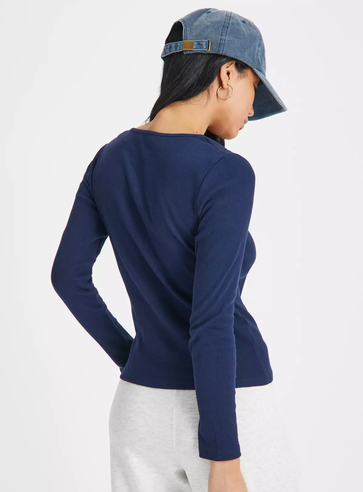 Navy Square Neck Long Sleeve Top 18 3 Navy Square Neck Long Sleeve Top 18