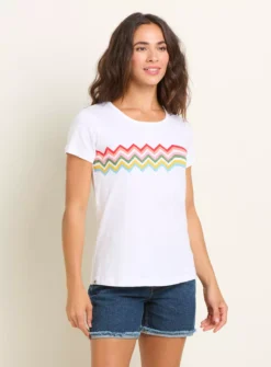 BRAKEBURN Retro Wave T Shirt 10 -Cheap Zest Garb Store tuc144103308 White R Z001A 1