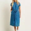 BRAKEBURN Betsy Shirt Dress 20 -Cheap Zest Garb Store tuc144108598 Blue R Z001A