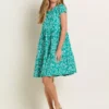 BRAKEBURN Bamboo Leaves Tiered Dress 18 2 BRAKEBURN Bamboo Leaves Tiered Dress 18 -Cheap Zest Garb Store tuc144109347 Green R Z004A