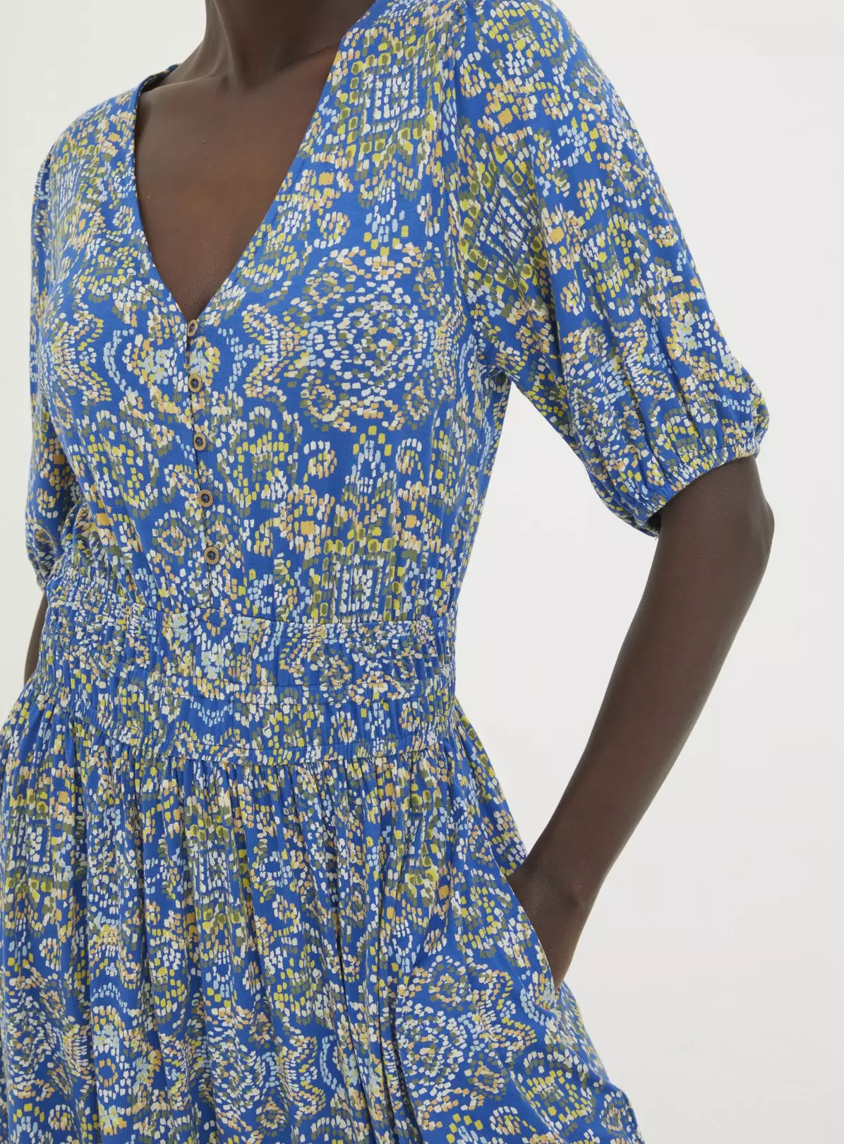 FATFACE Lottie Aztec Texture Jersey Dress 18 4 FATFACE Lottie Aztec Texture Jersey Dress 18 - Image 2