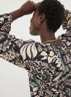 FATFACE Amy Mosaic Leaf Tunic Dress 18 10 FATFACE Amy Mosaic Leaf Tunic Dress 18 -Cheap Zest Garb Store tuc144136492 Black R Z004A