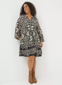 FATFACE Amy Mosaic Leaf Tunic Dress 18 13 FATFACE Amy Mosaic Leaf Tunic Dress 18 -Cheap Zest Garb Store tuc144136492 Black R Z005A
