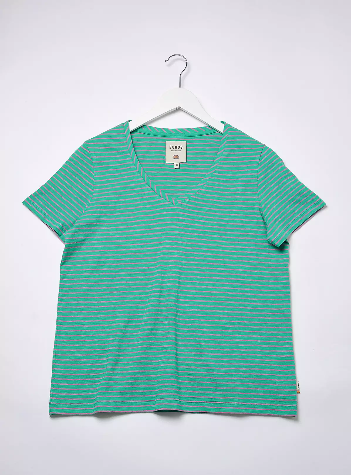 BURGS Brocton Womens V Neck T Shirt Multi Coloured 14 6 BURGS Brocton Womens V Neck T Shirt Multi Coloured 14 - Image 4