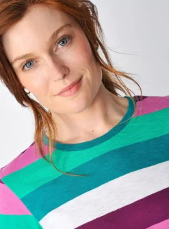 BURGS Portreath Womens Ls Crew Neck Tee - Multi Coloured 18 -Cheap Zest Garb Store tuc144145006 Multi20Coloured R Z003A