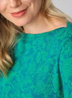 BURGS Carey Womens Boat Neck Ls Tee - Green 18 -Cheap Zest Garb Store tuc144145487 Green R Z003A