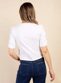 VOGUE WILLIAMS Cream Ruched Tshirt 18 -Cheap Zest Garb Store tuc144146252 Cream R Z004A