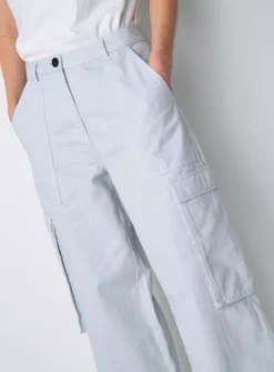 BURGS Cargo Womens Wide Leg Cargo Trousers 16 -Cheap Zest Garb Store tuc144149525 Grey R Z003A 1