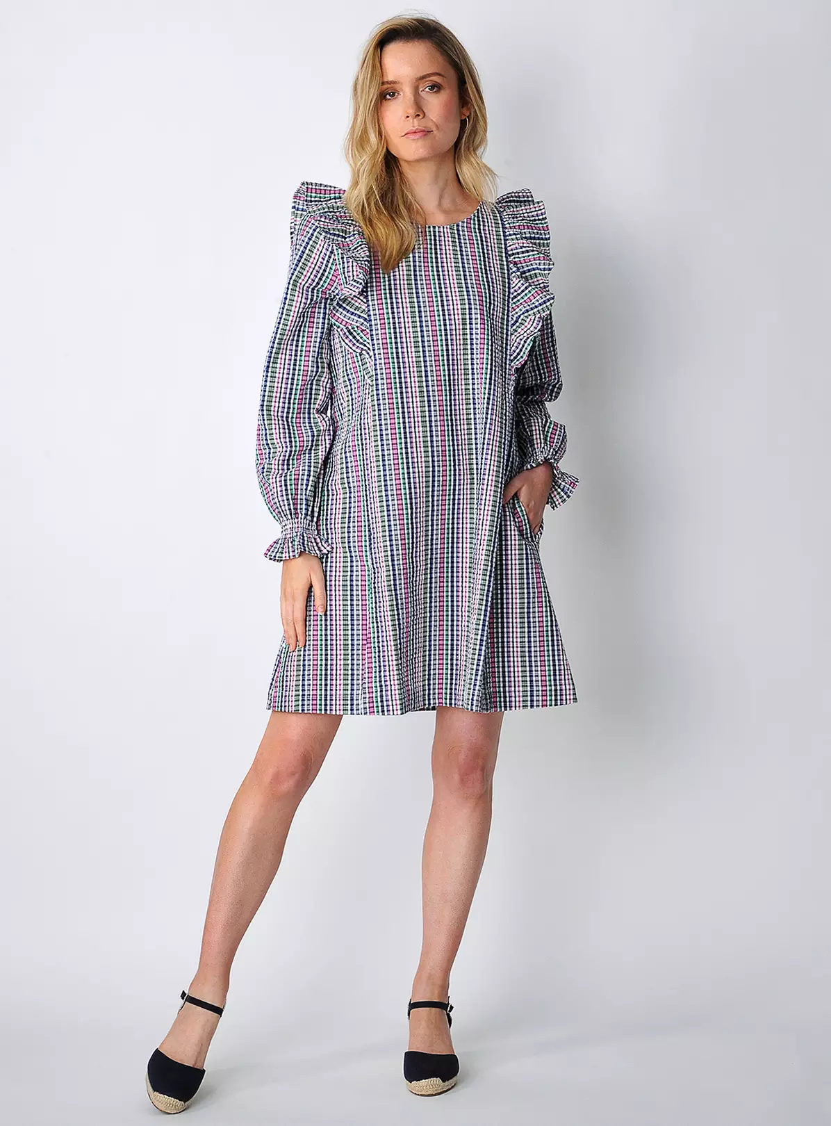 BURGS Maine Womens Frill Shift Dress 16 7 BURGS Maine Womens Frill Shift Dress 16 - Image 5