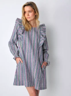 BURGS Maine Womens Frill Shift Dress 16