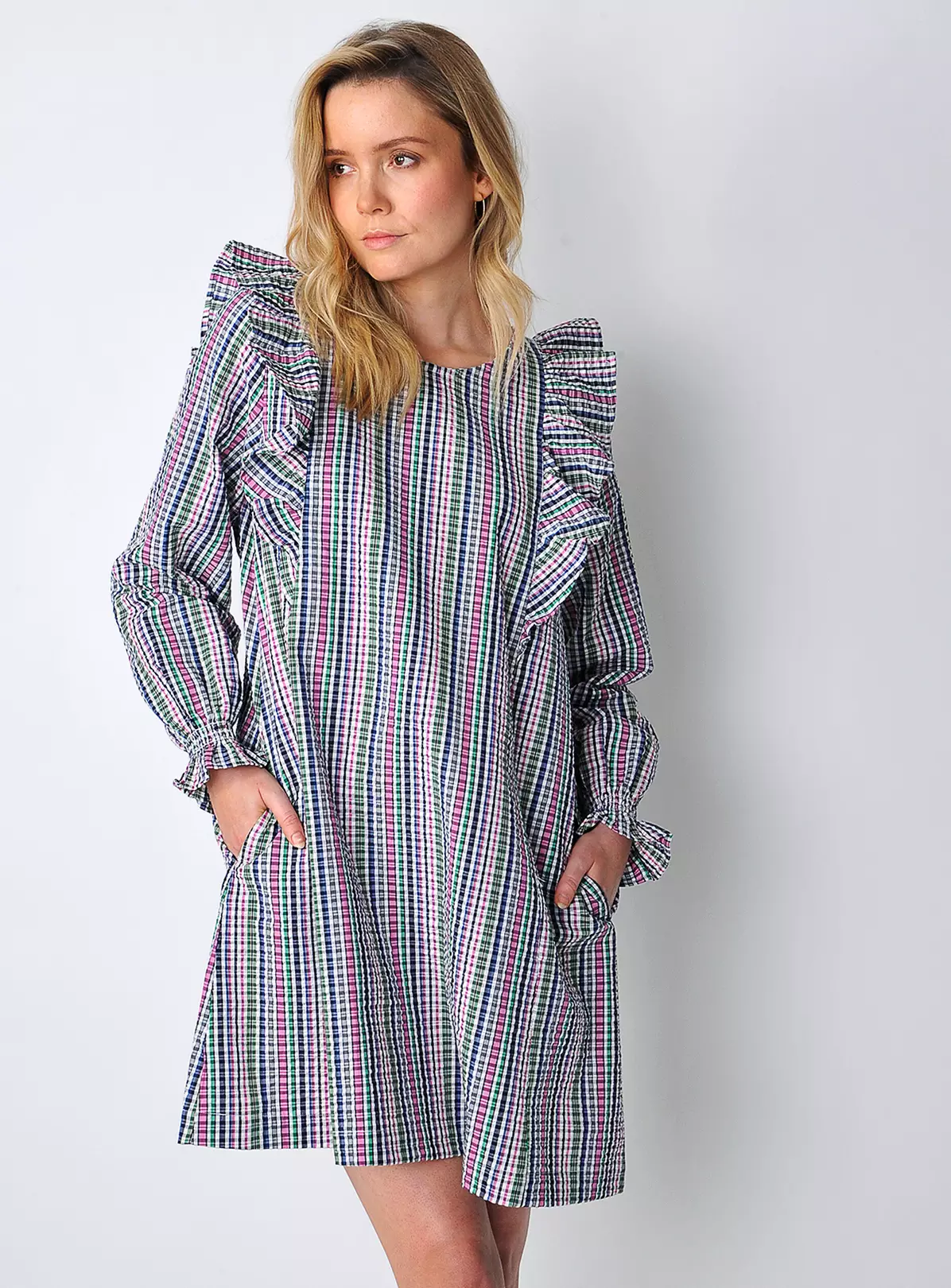 BURGS Maine Womens Frill Shift Dress 16 3 BURGS Maine Womens Frill Shift Dress 16