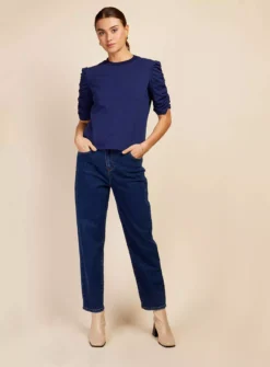 VOGUE WILLIAMS Navy Ruched Tshirt 18 -Cheap Zest Garb Store tuc144157331 Navy R Z002A