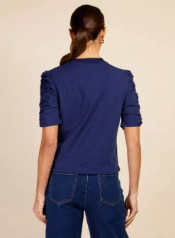 VOGUE WILLIAMS Navy Ruched Tshirt 18 -Cheap Zest Garb Store tuc144157331 Navy R Z003A
