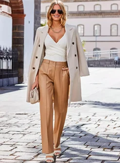 SOSANDAR Cream Faux Wrap Top 10