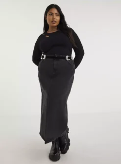 SIMPLY BE Cut Out Ribbed Top 16 -Cheap Zest Garb Store tuc144196701 Black R Z003A