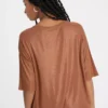 Bronze Metallic Relaxed Fit Top 18 -Cheap Zest Garb Store tuc144200634 Bronze R Z004A
