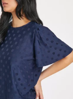 Navy Spot Jacquard Top18 8 Navy Spot Jacquard Top18 -Cheap Zest Garb Store tuc144208695 Navy R Z003A