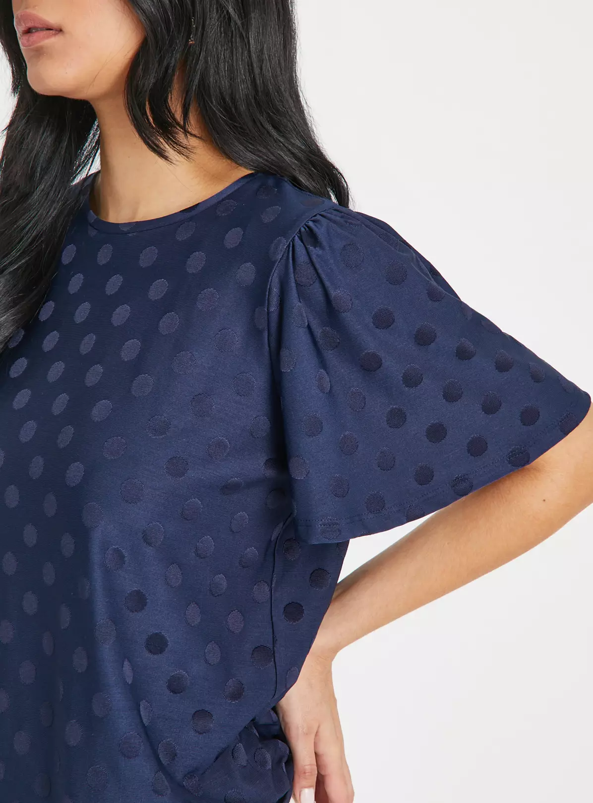Navy Spot Jacquard Top18 5 Navy Spot Jacquard Top18 - Image 3
