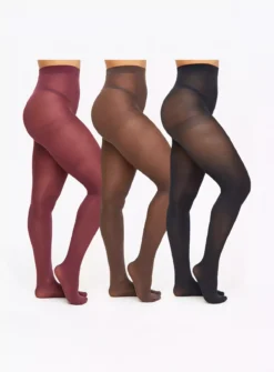 60 Denier Opaque Tights 3 Pack S