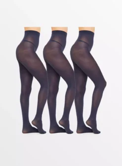 Navy 60 Denier Opaque Tights 3 PackL