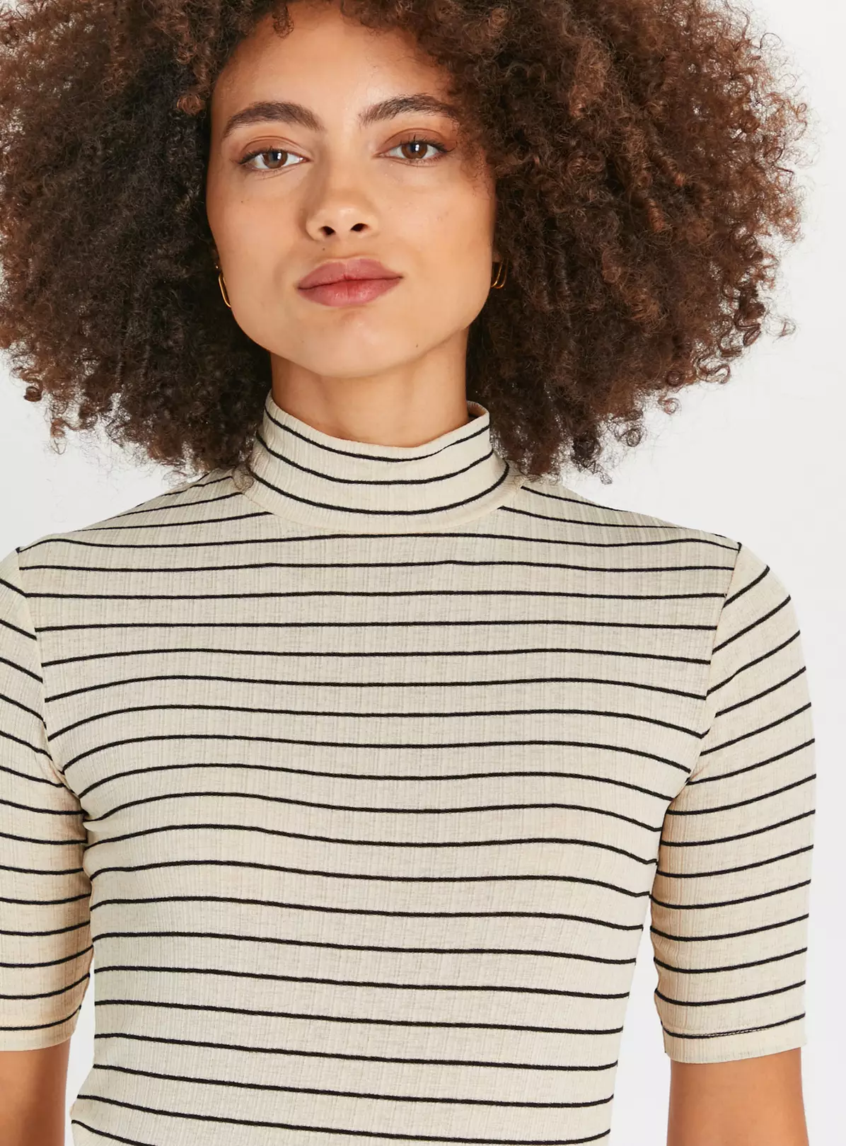 Neutral Stripe High Neck Top26 6 Neutral Stripe High Neck Top26 - Image 4