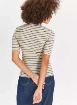 Neutral Stripe High Neck Top26