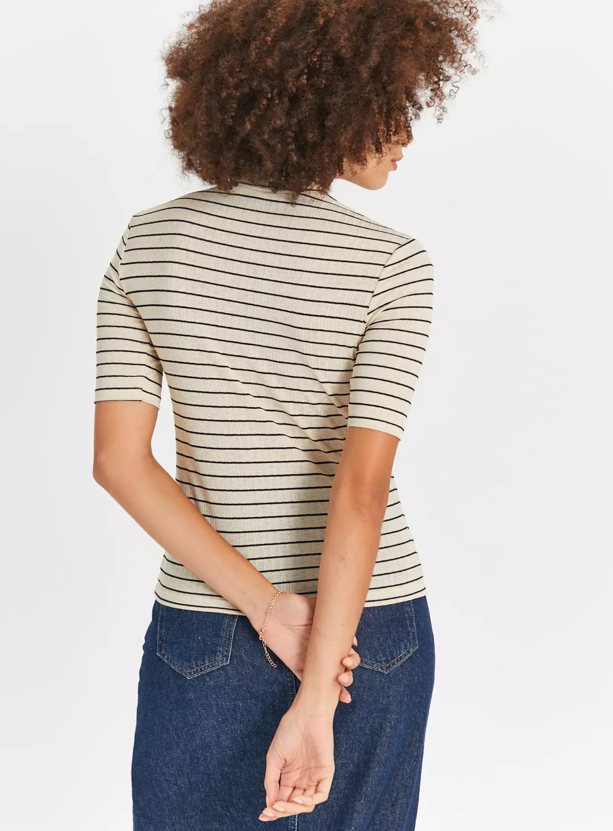 Neutral Stripe High Neck Top26 3 Neutral Stripe High Neck Top26